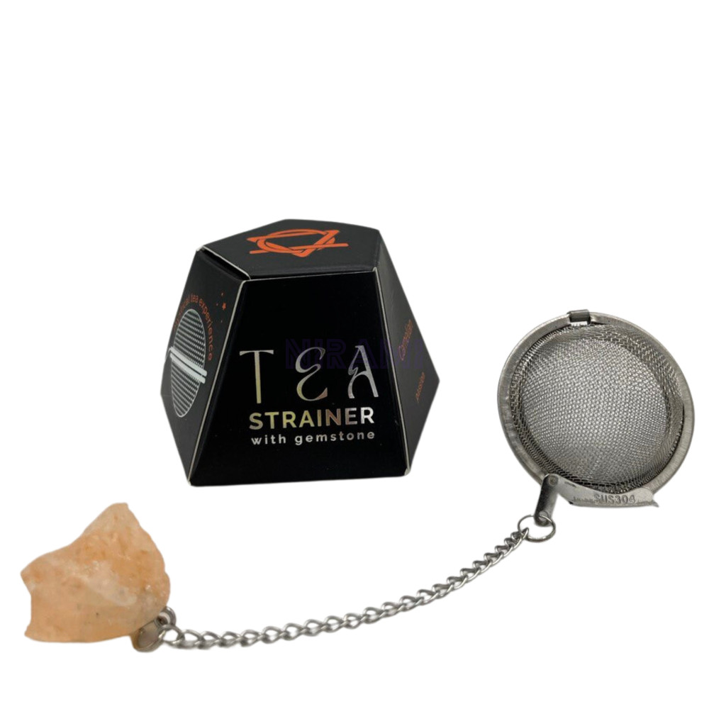 Cornalina colador té piedras preciosas de cristal crudo