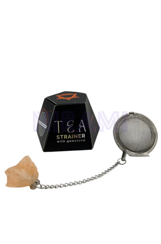 Cornalina colador té piedras preciosas de cristal crudo