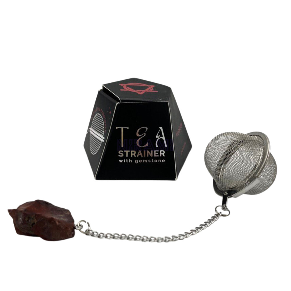 Mookaite colador de té de piedras preciosas de cristal crudo 
