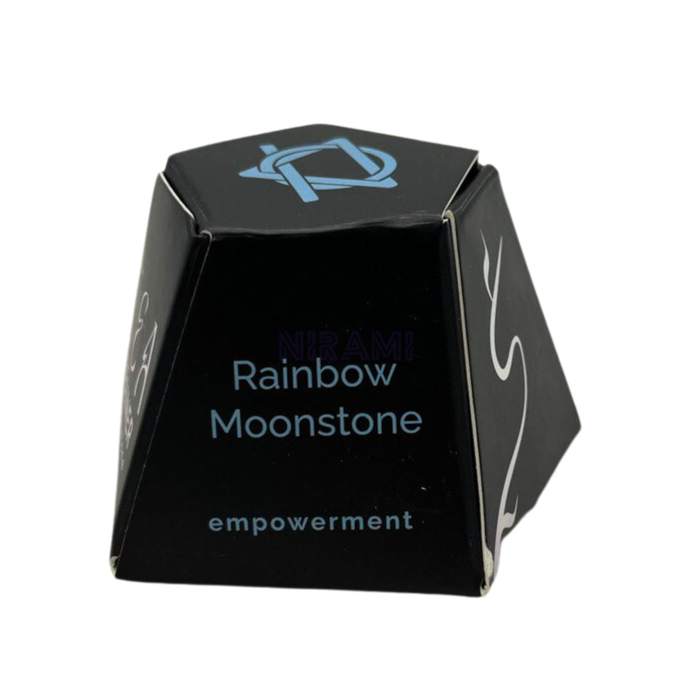Piedra lunar arcoiris colador de té de piedras preciosas de cristal crudo 