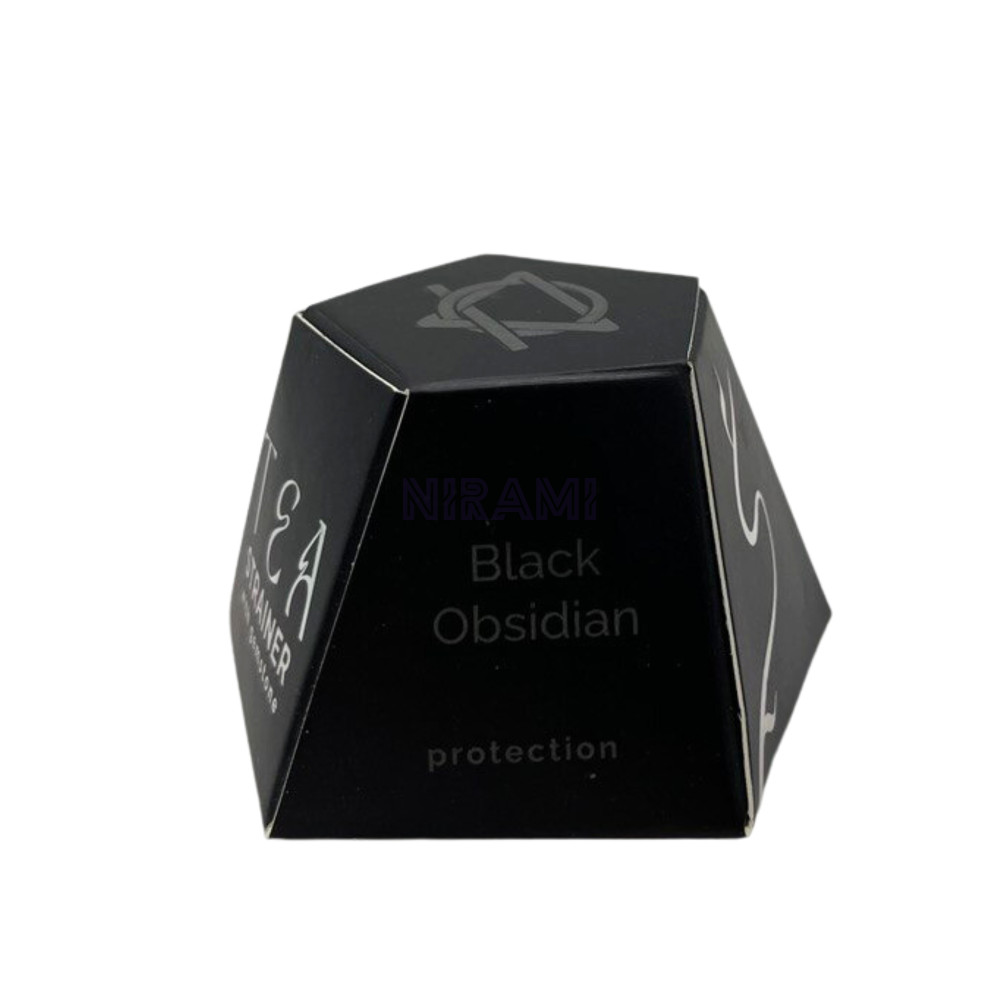Obsidiana negra colador té piedras preciosas de cristal crudo
