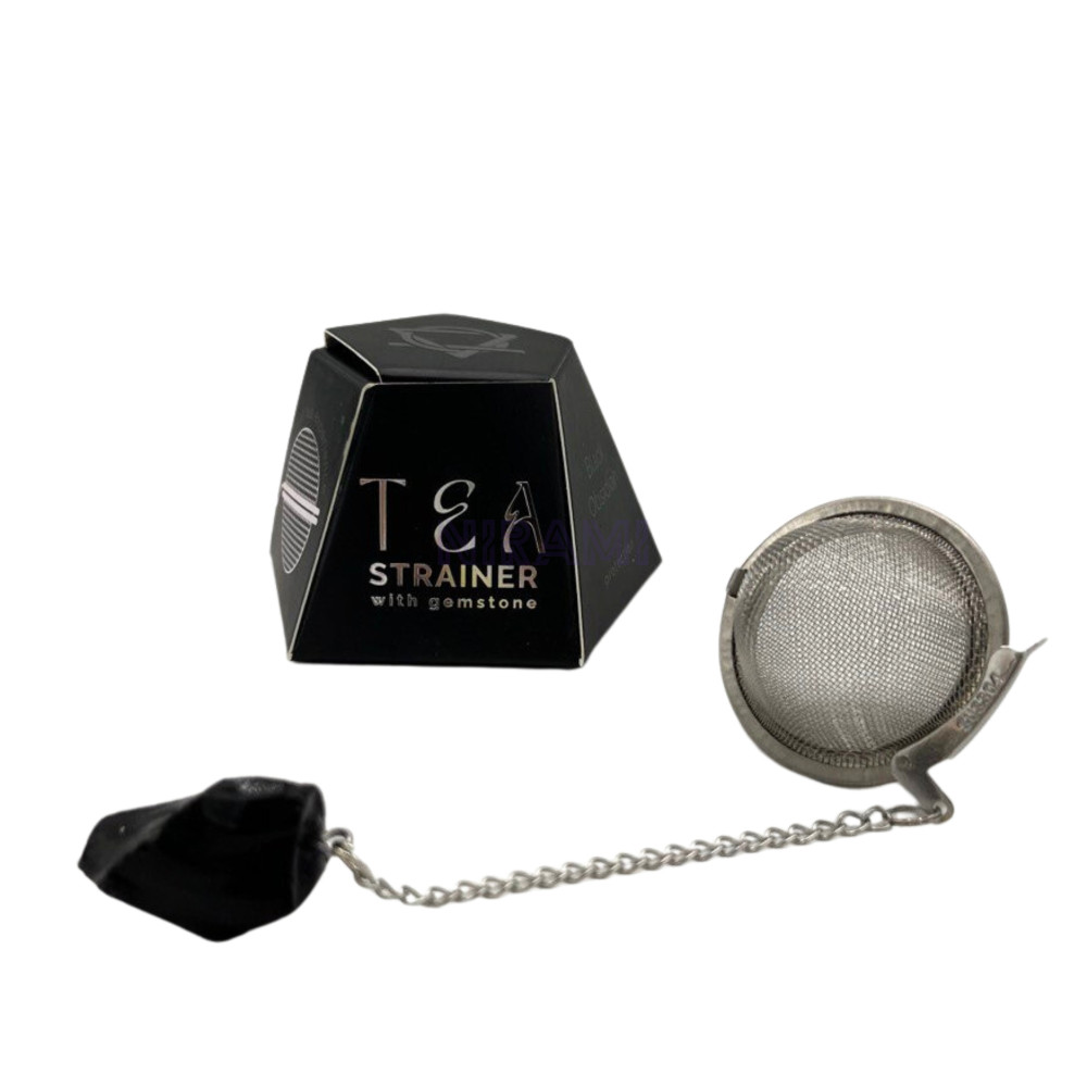Obsidiana negra colador té piedras preciosas de cristal crudo