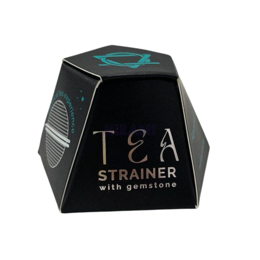 Aguamarina colador té piedras preciosas de cristal crudo
