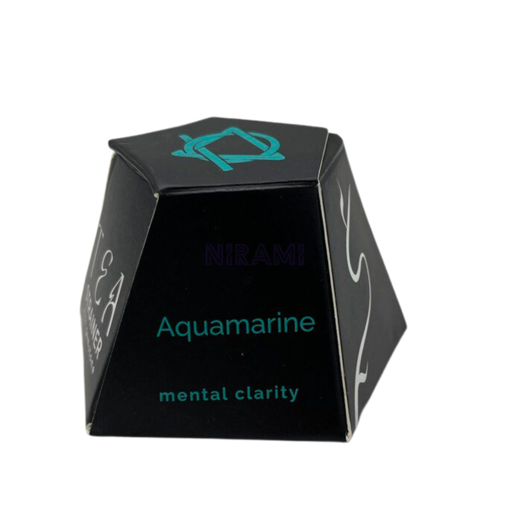 Aguamarina colador té piedras preciosas de cristal crudo