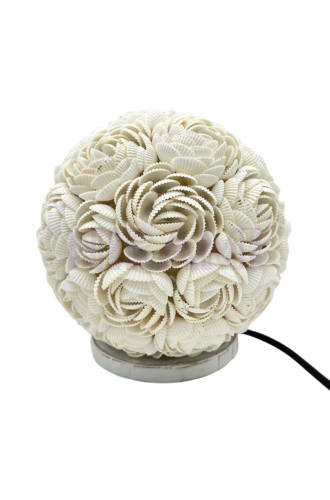 Lámpara Boho Sea Shell - Globo Rosa - 15cm