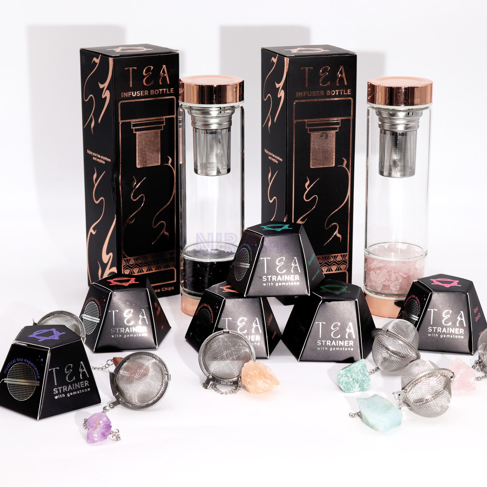 Amatista colador té piedras preciosas de cristal crudo