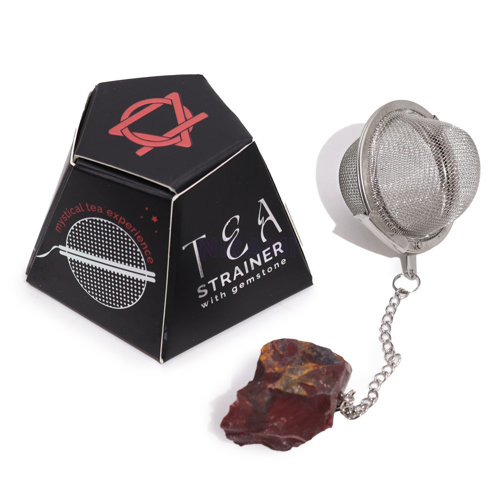 Mookaite colador de té de piedras preciosas de cristal crudo 