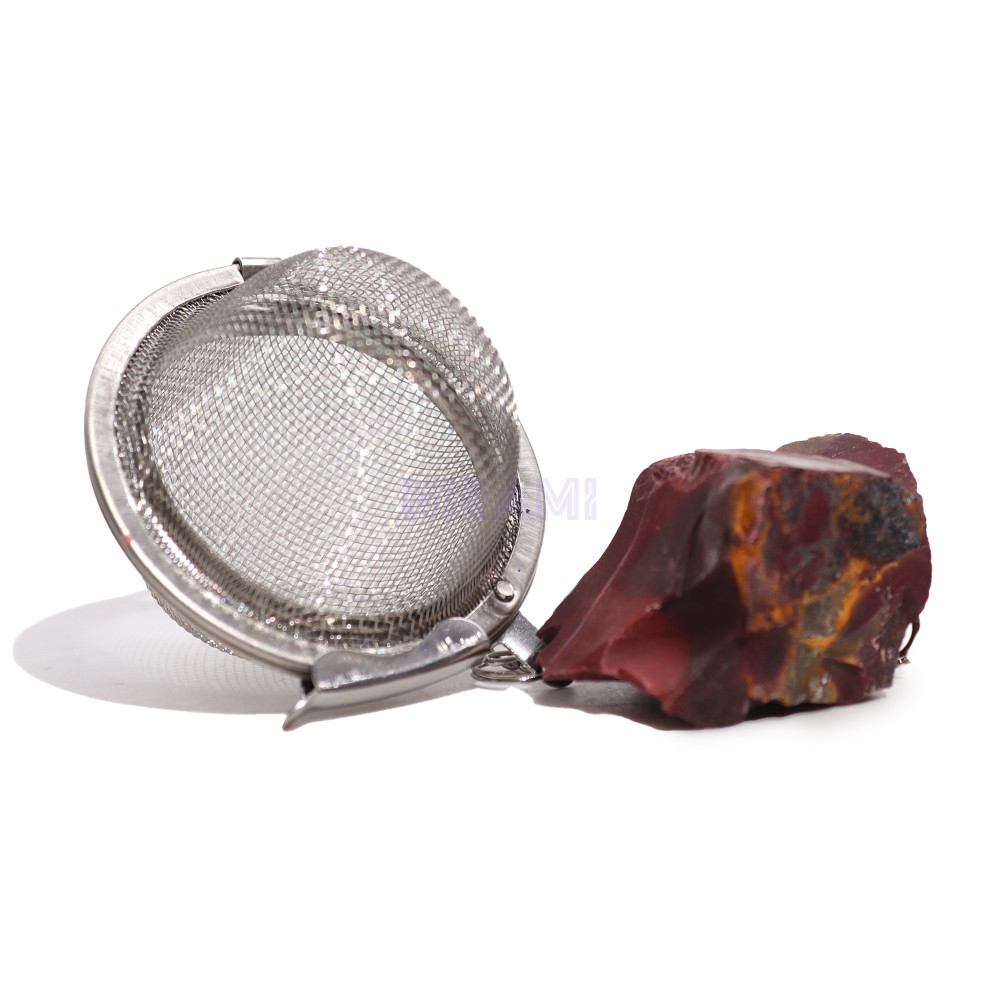 Mookaite colador de té de piedras preciosas de cristal crudo 