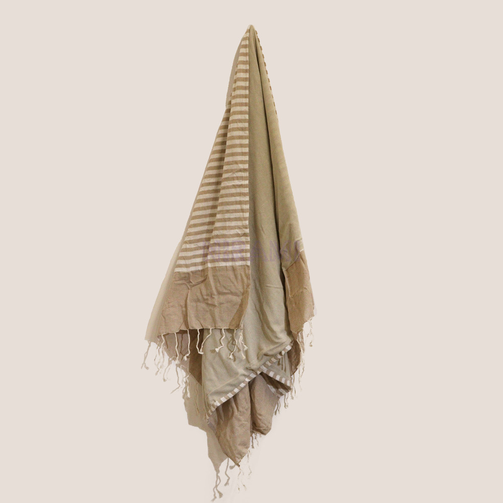 Toalla de Algodón Pareo - 100x180 cm - Arena Cálido