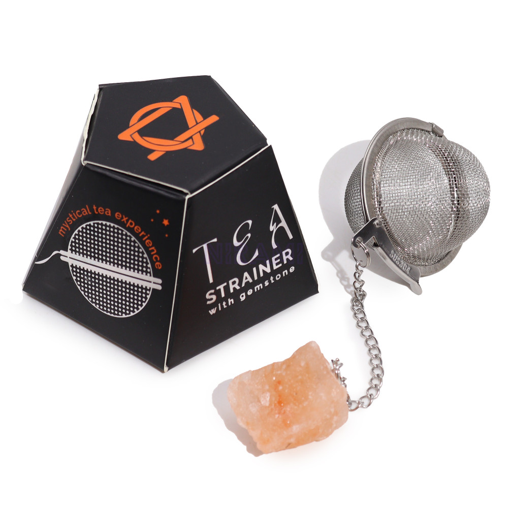 Cornalina colador té piedras preciosas de cristal crudo