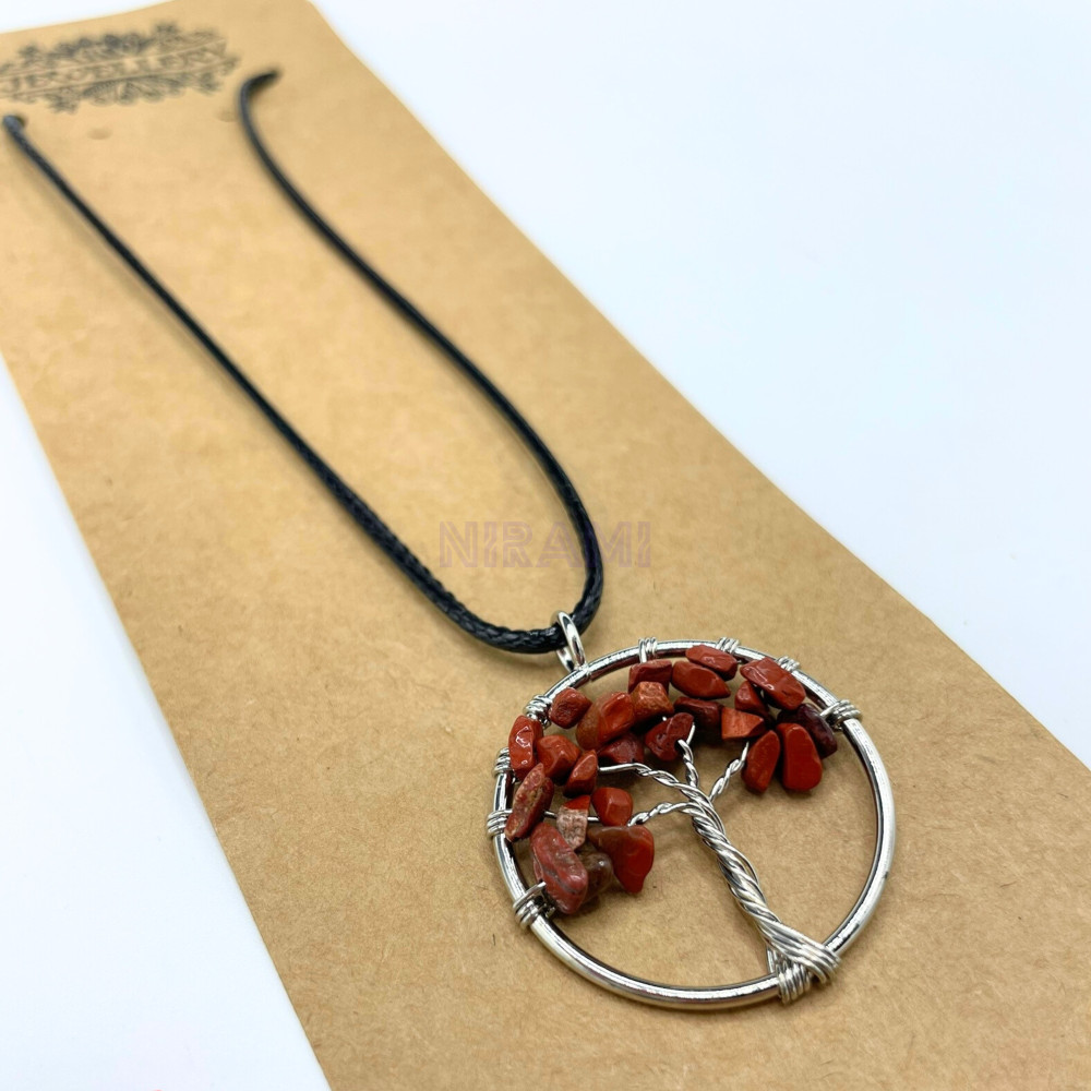 Red Jasper - Tree of Life Pendant 