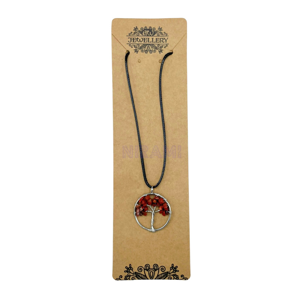 Red Jasper - Tree of Life Pendant 