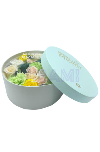 Celebraciones Primavera Amarillo y Verdes Caja Regalo Redonda Flores J…