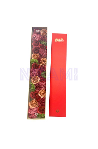 Rosas Vintage Caja Regalo Flores Jabón Extra Larga