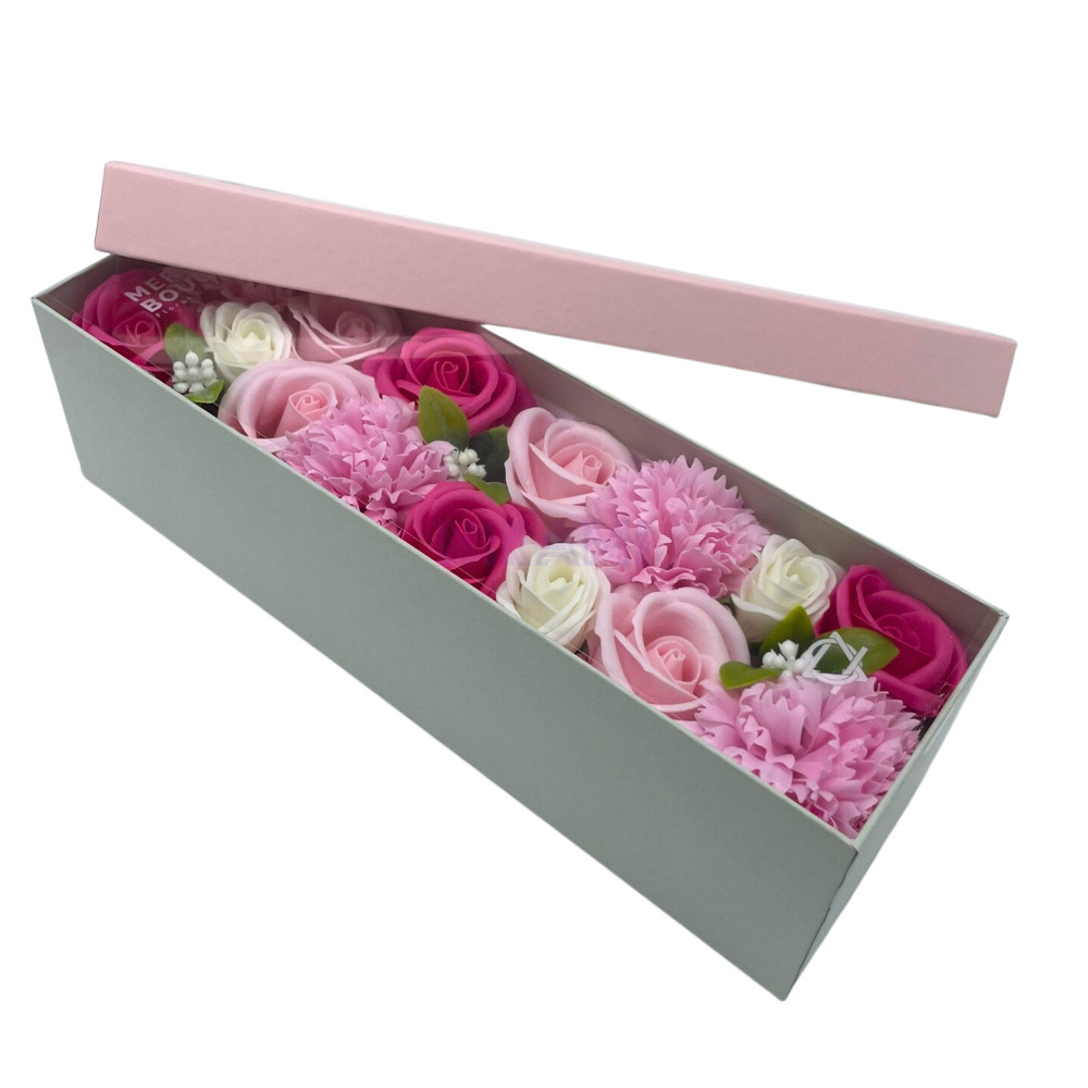 Bendiciones bebe Rosas Caja Regalo Larga Flores Jabón