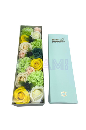 Celebraciones Primavera Amarillo y Verdes Caja Regalo Larga Flores de …