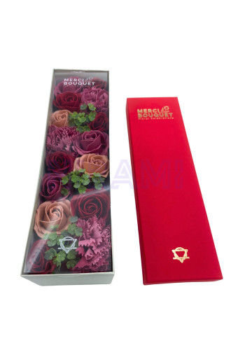 Rosas Vintage Caja Regalo Larga Flores de Jabón