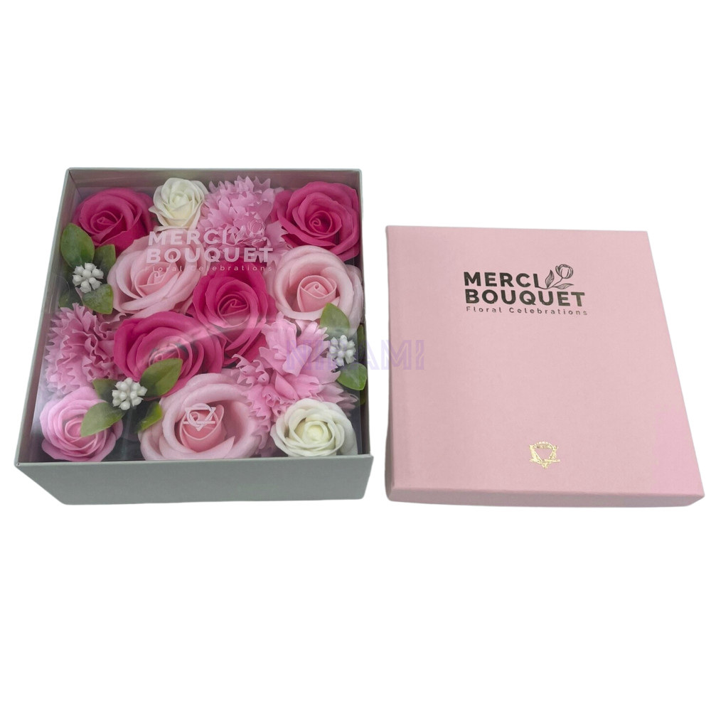 Bendiciones Bebe Rosas Caja Regalo Cuadrada Flores Jabón
