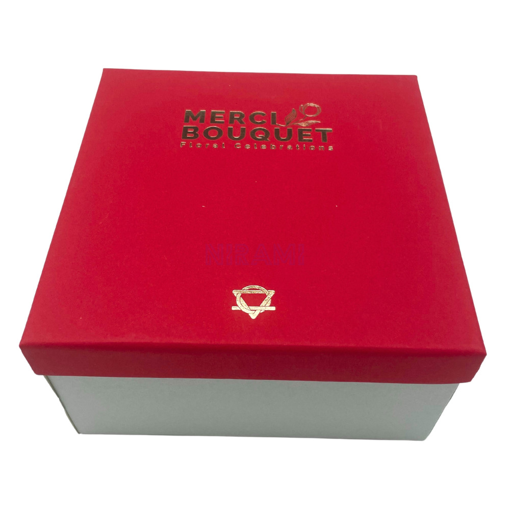 Rosas Rojas Clásicas Caja Regalo Cuadrada Flores Jabón