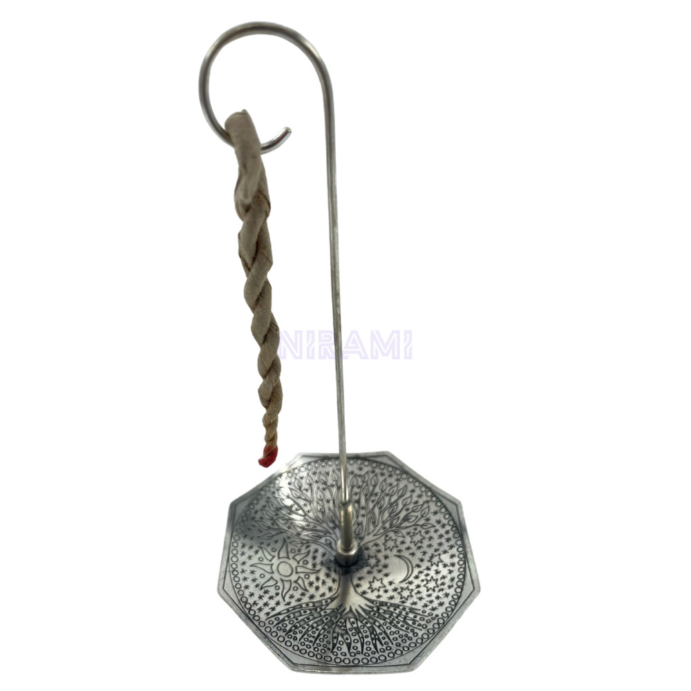 Árbol de la Vida - Set Incienso Cuerda y Porta Incienso Plateado
