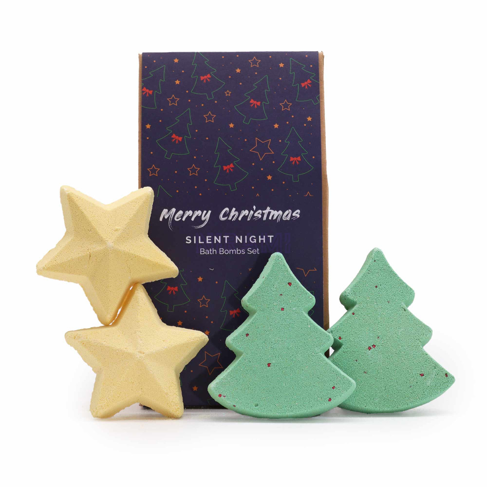 Paquete regalo bombas baño navideñas Noche de Paz