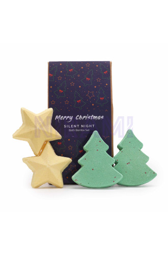 Paquete regalo bombas baño navideñas Noche de Paz