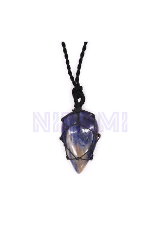 Colgante de lágrima de piedras preciosas entrelazada - Sodalita