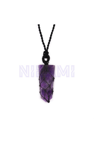 Colgante de punta plana con Piedras Preciosas - Amatista