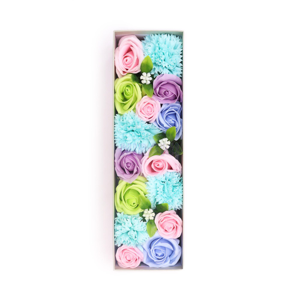 Bendiciones Bebe Blues Caja Regalo Larga Flores Jabón 