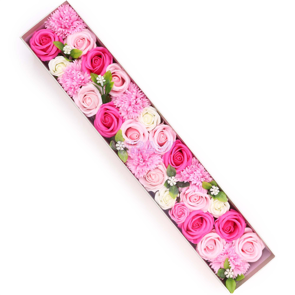 Bendiciones Bebe Rosas Caja Regalo Flores Jabón Extralarga