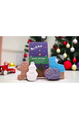 Paquete regalo bomba  baño navideña Divertido