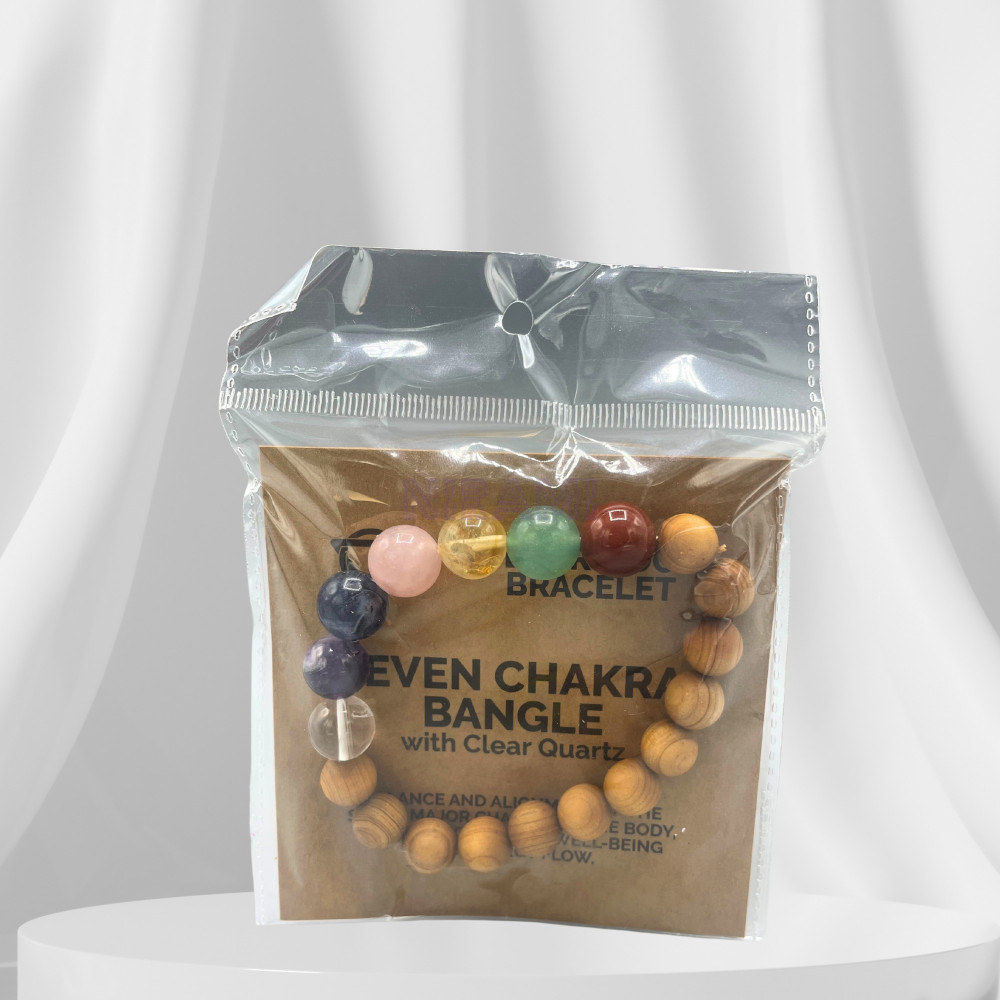 Cedarwood & Seven Chakra Bangle