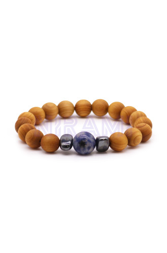 Pulsera de Cedro - Chakra Garganta - Sodalita