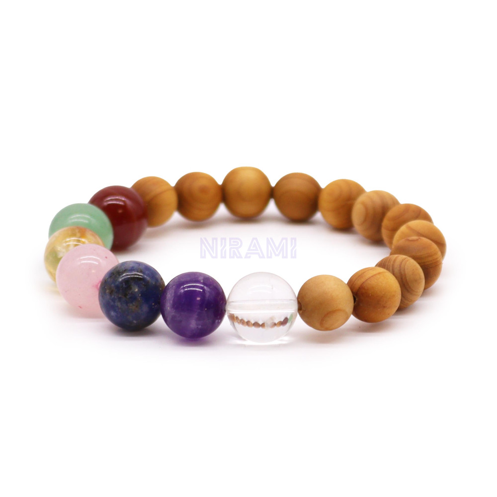 Cedarwood & Seven Chakra Bangle