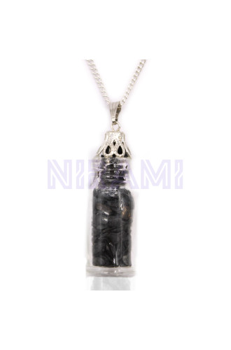 Collar de Piedras Preciosas Embotelladas - Ónix Negro