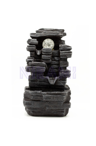 Fuente de agua de interior - Rocas naturales y bola de cristal 35cm