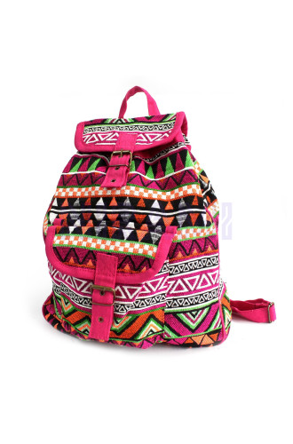 Tejido Jacquard - Mochila Rosada
