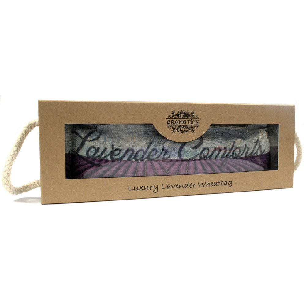 Bolsa de trigo en caja de regalo - lavanda