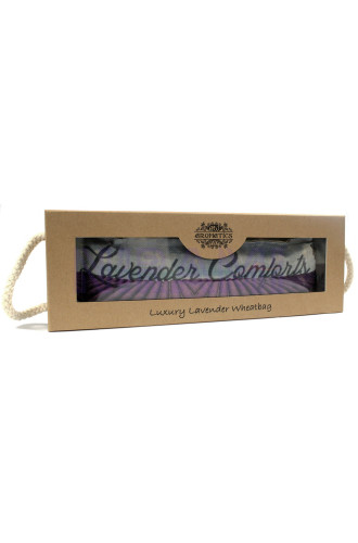 Bolsa de trigo en caja de regalo - lavanda