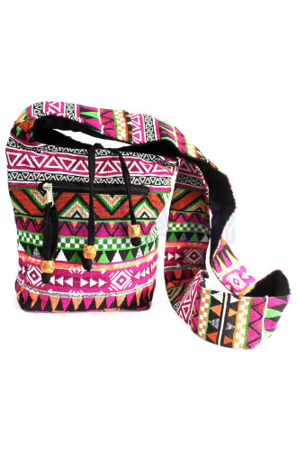 Tejido Jacquard - Mochila peq. Rosada