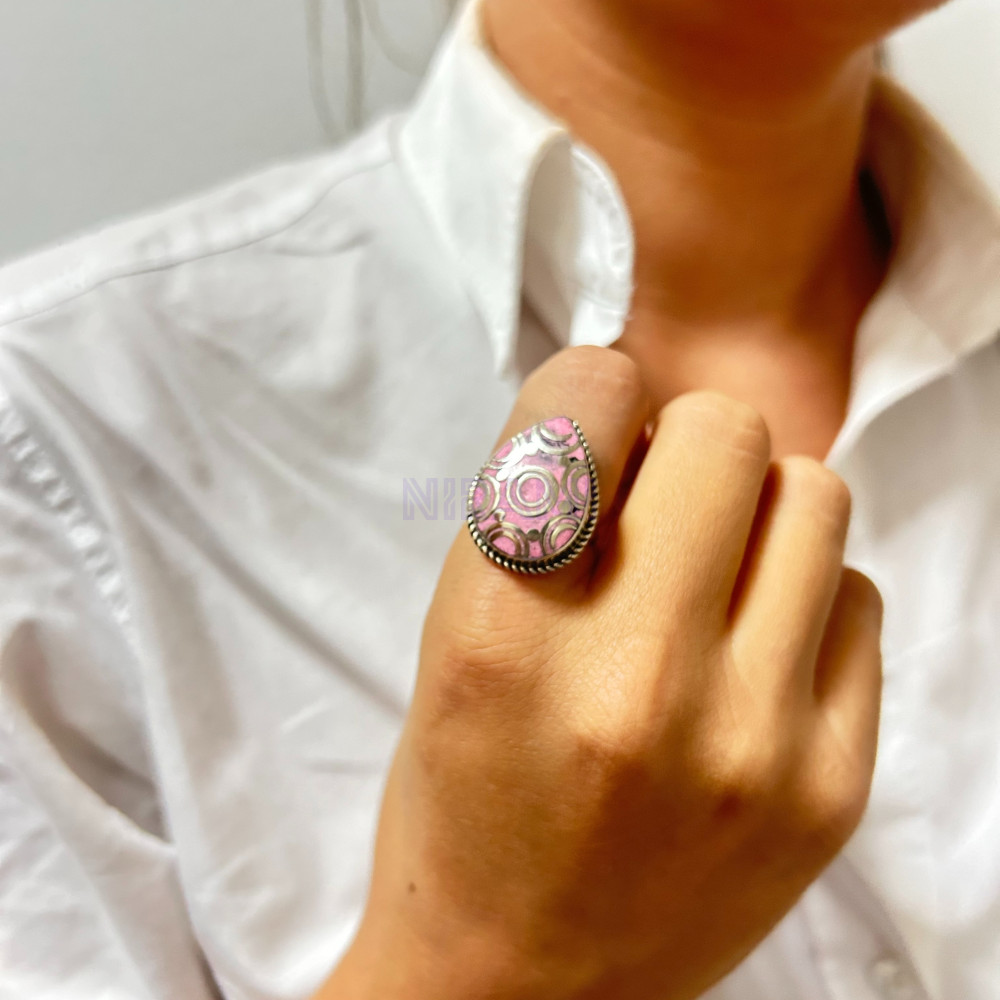 Anillo de lágrimas estilo nepalí (4 colores)