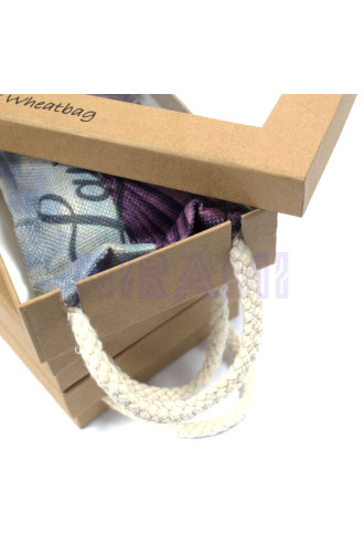 Bolsa de trigo en caja de regalo - mariposa y rosas