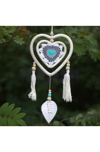 Atrapasueños de Bali- Corazón Azúl Mediano