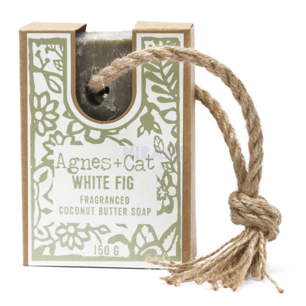 Agnes+Cat Premium Handmade Soaps with Cord - White fig