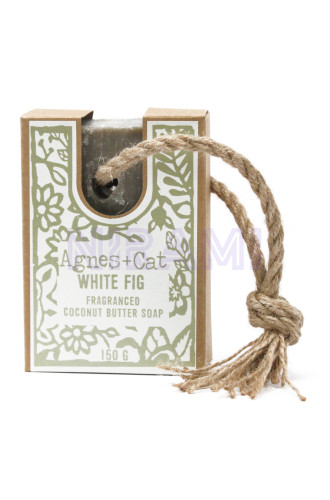 Agnes+Cat Premium Handmade Soaps with Cord - White fig