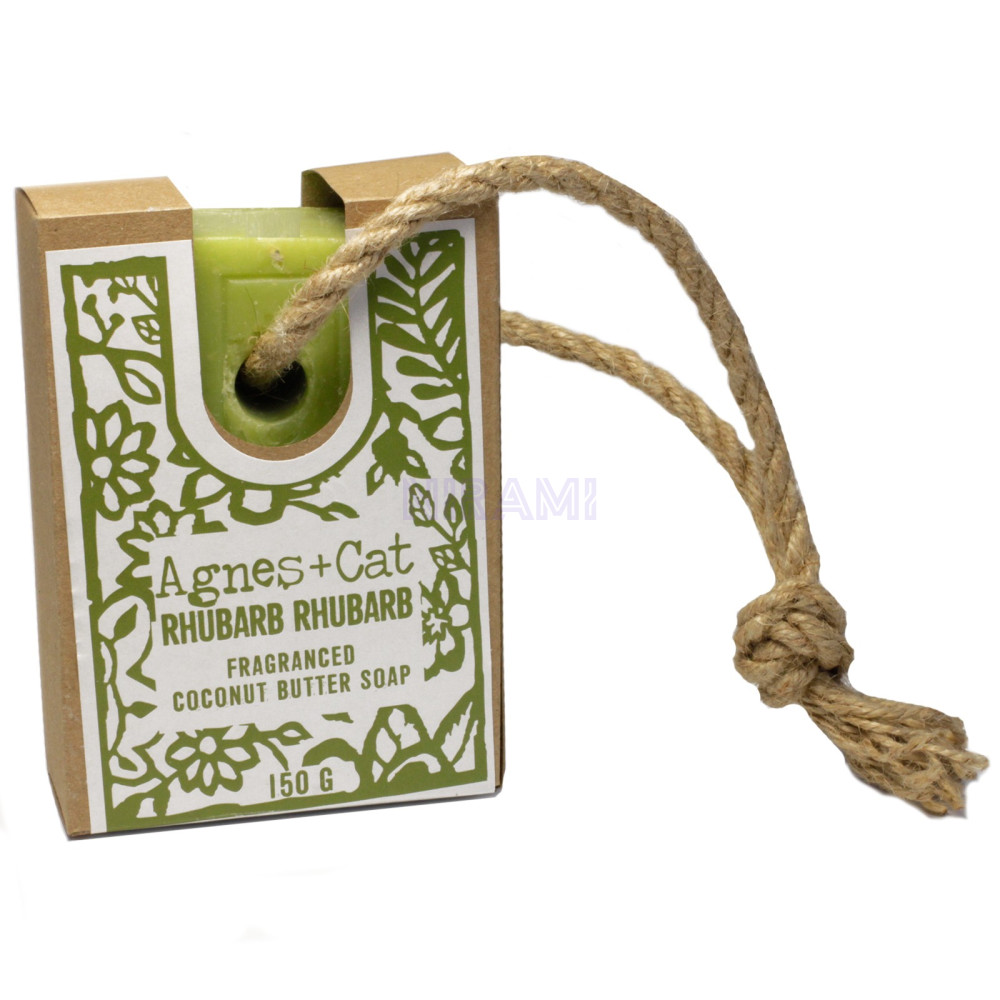 Jabones Artesanales Premium Agnes+Cat con Cordón - Ruibarbo
