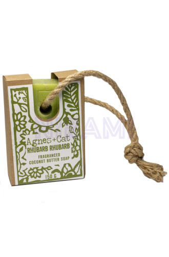 Jabones Artesanales Premium Agnes+Cat con Cordón - Ruibarbo