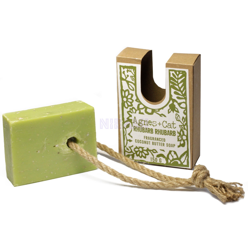 Jabones Artesanales Premium Agnes+Cat con Cordón - Ruibarbo