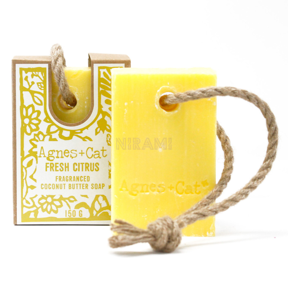 Jabones Artesanales Premium Agnes+Cat con Cordón - Cítricos