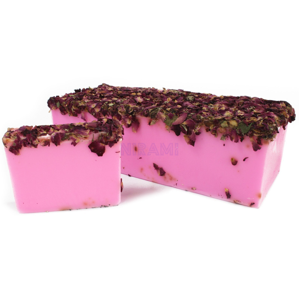 Jabones Hechos a Mano Barra 1.3kg - Rosa y Pétalos